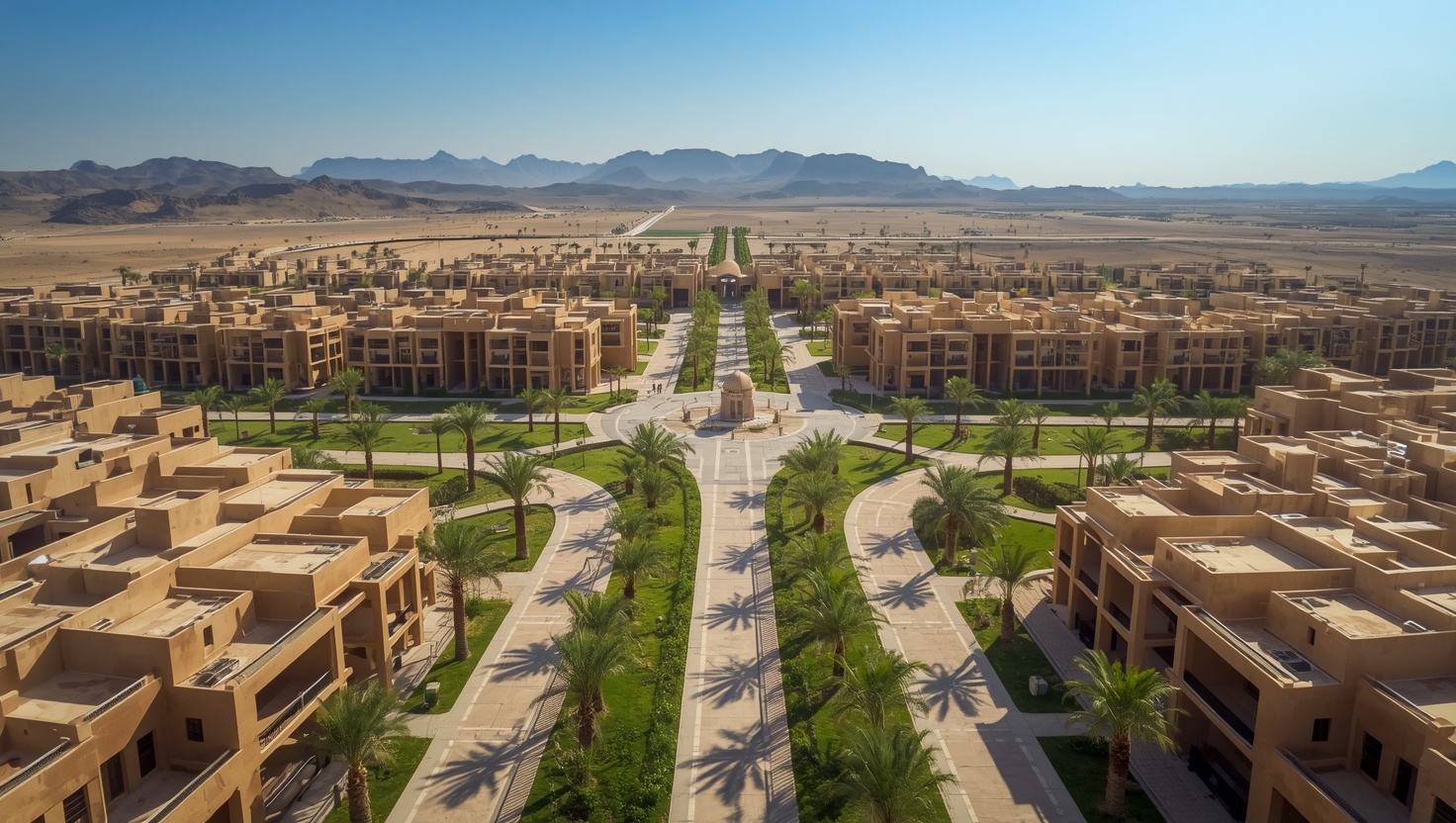 Aesthetic and Functional Advantages of Square and Mosque Placement