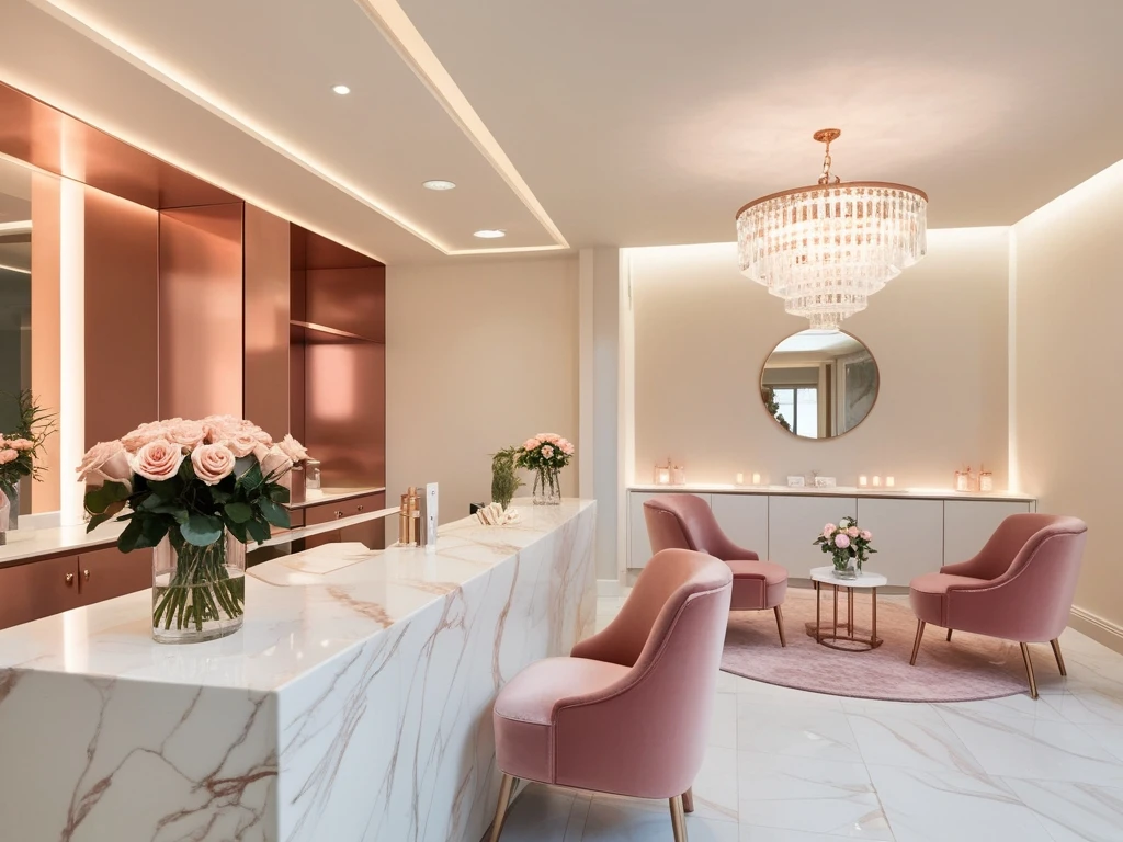 Maison Rosé güzellik merkezi iç mekan