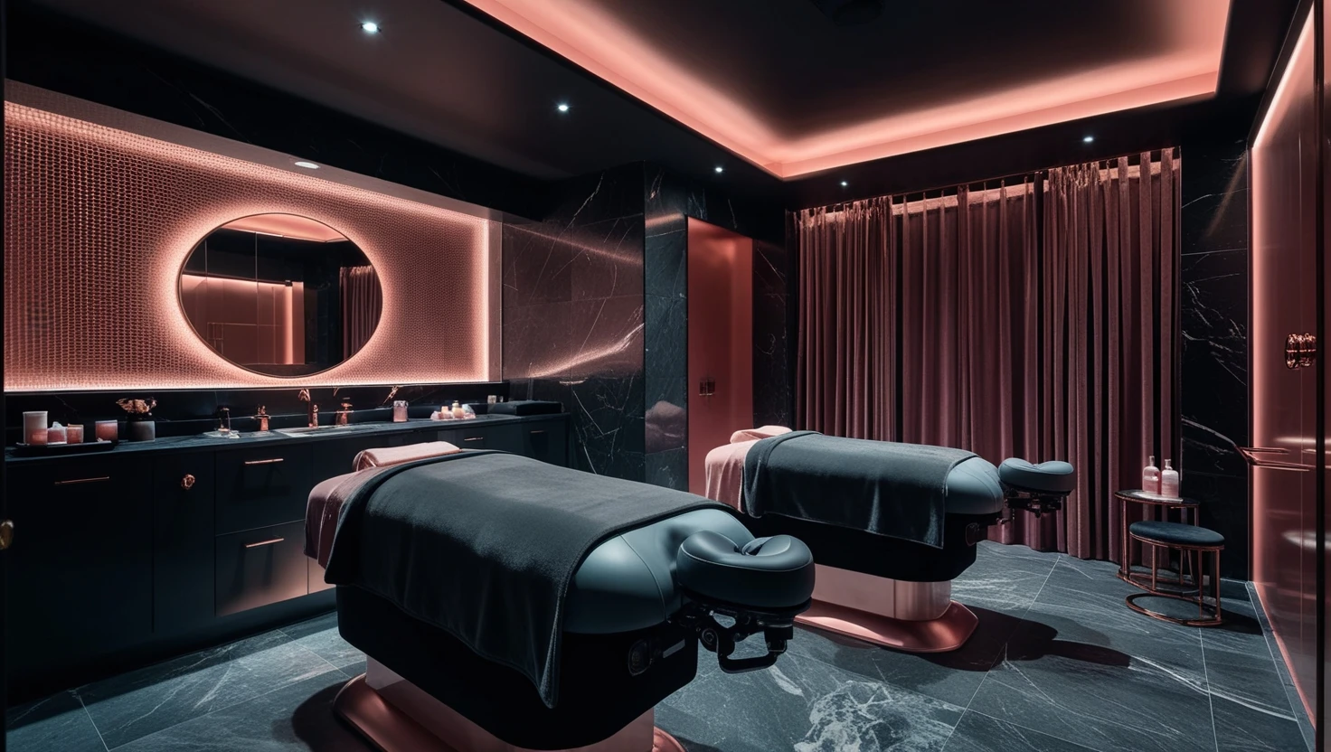 Maison Rosé lüks spa ortamı